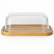 AKDC Rectangular Glass Butter Dish with Wooden Base – Premium Butter Keeper with Natural Wooden Base for Kitchen Use 21×16 cm - Al Kabayel Discount CentreAKDC Rectangular Glass Butter Dish with Wooden Base – Premium Butter Keeper with Natural Wooden Base for Kitchen Use 21×16 cmserving traysAKDCAl Kabayel Discount Centre