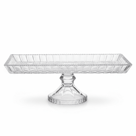 AKDC Rectangular Glass Footed Serving Tray – Modern Serving Tray for Dining & Party Presentation – 30×15 cm - Al Kabayel Discount CentreAKDC Rectangular Glass Footed Serving Tray – Modern Serving Tray for Dining & Party Presentation – 30×15 cmserving traysAKDCAl Kabayel Discount Centre