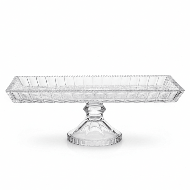 AKDC Rectangular Glass Footed Serving Tray – Modern Serving Tray for Dining & Party Presentation – 30×15 cm - Al Kabayel Discount CentreAKDC Rectangular Glass Footed Serving Tray – Modern Serving Tray for Dining & Party Presentation – 30×15 cmserving traysAKDCAl Kabayel Discount Centre