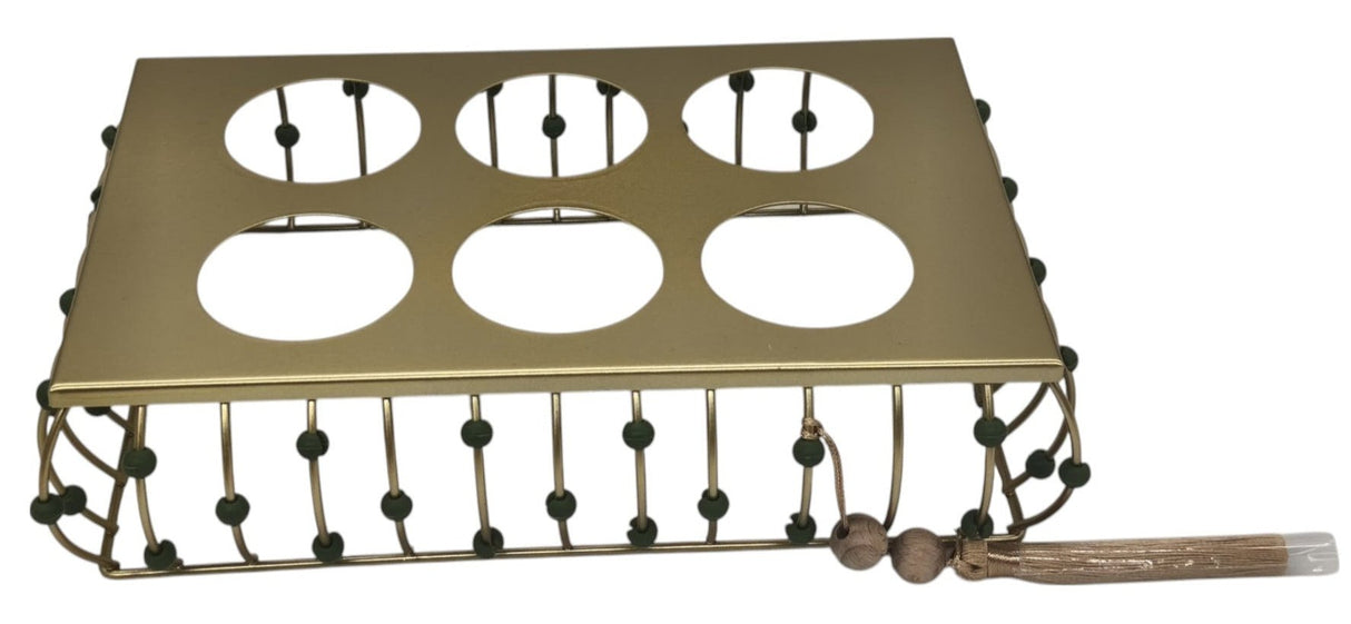 AKDC Rectangular Metal Cup Holder 27cm*15cm*7cm, Golden - Al Kabayel Discount CentreAKDC Rectangular Metal Cup Holder 27cm*15cm*7cm, GoldenOrganizers & AccessoriesAKDCAl Kabayel Discount Centre