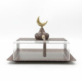 AKDC Rectangular Metal Serving Tray with Acrylic Lid 30×25×22 cm – Elegant Brown Finish Perfect for Ramadan Gatherings - Al Kabayel Discount CentreAKDC Rectangular Metal Serving Tray with Acrylic Lid 30×25×22 cm – Elegant Brown Finish Perfect for Ramadan GatheringsServing TraysAKDCAl Kabayel Discount Centre