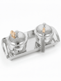 AKDC Rectangular Metal Tray with 2 Candy Bowls – Elegant Silver Finish, Complete Serving Set, 34 × 14 × 10 cm - Al Kabayel Discount CentreAKDC Rectangular Metal Tray with 2 Candy Bowls – Elegant Silver Finish, Complete Serving Set, 34 × 14 × 10 cmServing TraysAKDCAl Kabayel Discount Centre