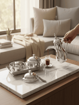 AKDC Rectangular Metal Tray with 2 Candy Bowls – Elegant Silver Finish, Complete Serving Set, 34 × 14 × 10 cm - Al Kabayel Discount CentreAKDC Rectangular Metal Tray with 2 Candy Bowls – Elegant Silver Finish, Complete Serving Set, 34 × 14 × 10 cmServing TraysAKDCAl Kabayel Discount Centre