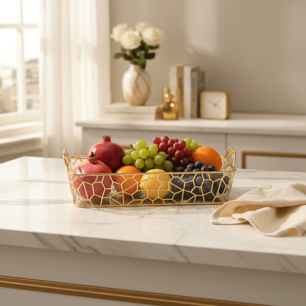 AKDC Rectangular Plastic Storage Tray – 30×19×6cm (Gold & Transparent) - Al Kabayel Discount CentreAKDC Rectangular Plastic Storage Tray – 30×19×6cm (Gold & Transparent)Organizers & AccessoriesAKDCAl Kabayel Discount Centre