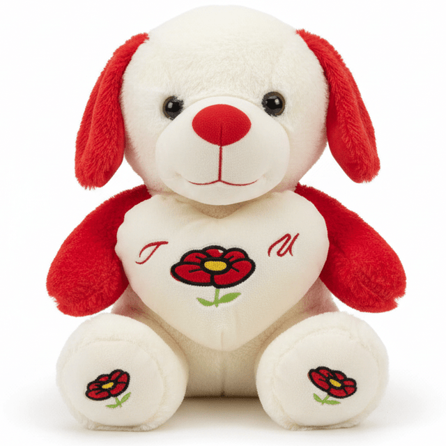 AKDC Red and Cream Color Dog Soft Plush Toy – 30 cm Stuffed Animal for Kids - Al Kabayel Discount CentreAKDC Red and Cream Color Dog Soft Plush Toy – 30 cm Stuffed Animal for KidsToysAKDCAl Kabayel Discount Centre
