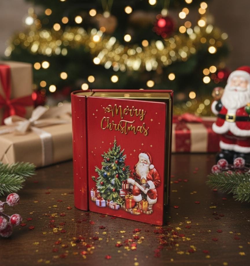 AKDC Red Box - Shaped Metal Gift Box 10×12×4 cm – Santa & Christmas Tree Design Decorative Holiday Tin - Al Kabayel Discount CentreAKDC Red Box - Shaped Metal Gift Box 10×12×4 cm – Santa & Christmas Tree Design Decorative Holiday TinHome Décor AccentsAKDCAl Kabayel Discount Centre