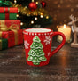 AKDC Red Ceramic Christmas Mug 400 ml – Elegant Xmas Tree Pattern for Holiday Drinks - Al Kabayel Discount CentreAKDC Red Ceramic Christmas Mug 400 ml – Elegant Xmas Tree Pattern for Holiday DrinksMugsAKDCAl Kabayel Discount Centre