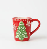 AKDC Red Ceramic Christmas Mug 400 ml – Elegant Xmas Tree Pattern for Holiday Drinks - Al Kabayel Discount CentreAKDC Red Ceramic Christmas Mug 400 ml – Elegant Xmas Tree Pattern for Holiday DrinksMugsAKDCAl Kabayel Discount Centre
