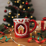 AKDC Red Ceramic Christmas Mug 450 ml – 3D Snow House Design for Holiday Cheer - Al Kabayel Discount CentreAKDC Red Ceramic Christmas Mug 450 ml – 3D Snow House Design for Holiday CheerMugsAKDCAl Kabayel Discount Centre
