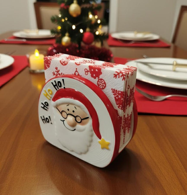 AKDC Red Ceramic Napkin Holder – Santa Design for Festive Table Décor - Al Kabayel Discount CentreAKDC Red Ceramic Napkin Holder – Santa Design for Festive Table DécorHome Décor AccentsAKDCAl Kabayel Discount Centre