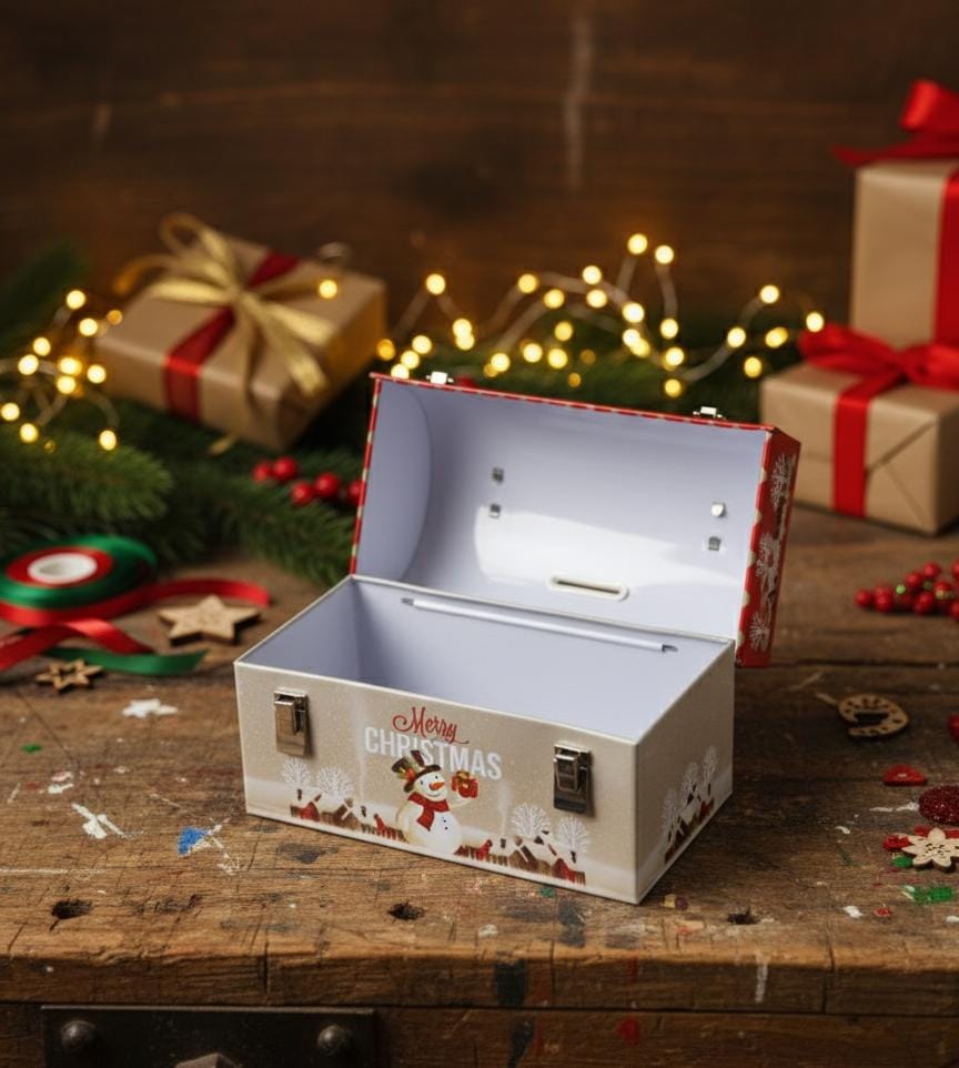 AKDC Red Metal Coin Box 15×15 cm – Christmas Money Box or Gift Storage - Al Kabayel Discount CentreAKDC Red Metal Coin Box 15×15 cm – Christmas Money Box or Gift StorageHome Décor AccentsAKDCAl Kabayel Discount Centre