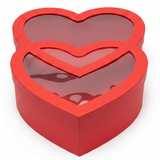 AKDC Romantic Red Double Heart - Shaped Cardboard Gift Box with Clear Plastic Cover for Chocolates, Jewelry & Valentine Gift Packaging – 32×22×10 cm - Al Kabayel Discount CentreAKDC Romantic Red Double Heart - Shaped Cardboard Gift Box with Clear Plastic Cover for Chocolates, Jewelry & Valentine Gift Packaging – 32×22×10 cmPacking & Wrapping SuppliesAKDCAl Kabayel Discount Centre