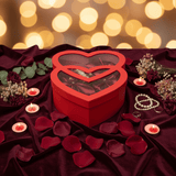 AKDC Romantic Red Double Heart - Shaped Cardboard Gift Box with Clear Plastic Cover for Chocolates, Jewelry & Valentine Gift Packaging – 32×22×10 cm - Al Kabayel Discount CentreAKDC Romantic Red Double Heart - Shaped Cardboard Gift Box with Clear Plastic Cover for Chocolates, Jewelry & Valentine Gift Packaging – 32×22×10 cmPacking & Wrapping SuppliesAKDCAl Kabayel Discount Centre