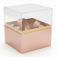 AKDC Rose Gold Square Cardboard Gift Box with Transparent Lid & Ribbon Ties for Premium Gift Packaging, Hampers & Occasions – 18×18×19 cm - Al Kabayel Discount CentreAKDC Rose Gold Square Cardboard Gift Box with Transparent Lid & Ribbon Ties for Premium Gift Packaging, Hampers & Occasions – 18×18×19 cmPacking & Wrapping SuppliesAKDCAl Kabayel Discount Centre