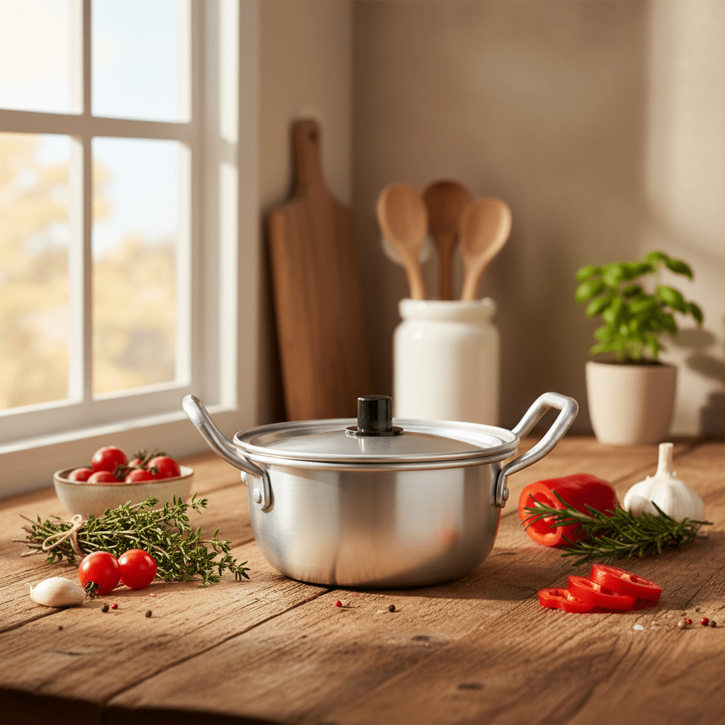 AKDC Round Aluminium Pot with Lid 14cm - Al Kabayel Discount CentreAKDC Round Aluminium Pot with Lid 14cmCasseroles & Stock PotsAKDCAl Kabayel Discount Centre