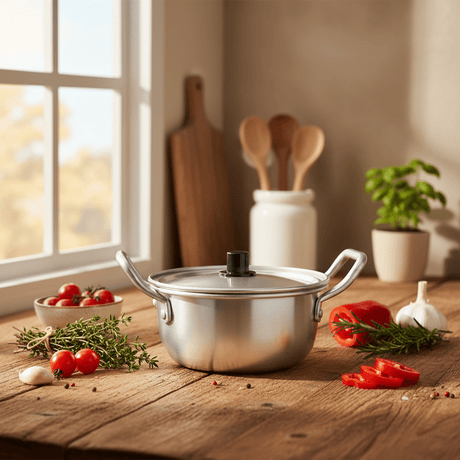 AKDC Round Aluminium Pot with Lid 14cm - Al Kabayel Discount CentreAKDC Round Aluminium Pot with Lid 14cmCasseroles & Stock PotsAKDCAl Kabayel Discount Centre