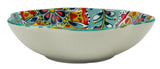 AKDC Round and Wave Edge Ceramic Bowl 18cm*5cm, Teal and Multicolour Floral Designs - Al Kabayel Discount CentreAKDC Round and Wave Edge Ceramic Bowl 18cm*5cm, Teal and Multicolour Floral DesignsBowlsAKDCAl Kabayel Discount Centre