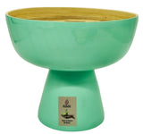 AKDC Round Bamboo Footed Bowl 25cm*22cm, Turquoise - Al Kabayel Discount CentreAKDC Round Bamboo Footed Bowl 25cm*22cm, TurquoiseBowlsAKDCAl Kabayel Discount Centre