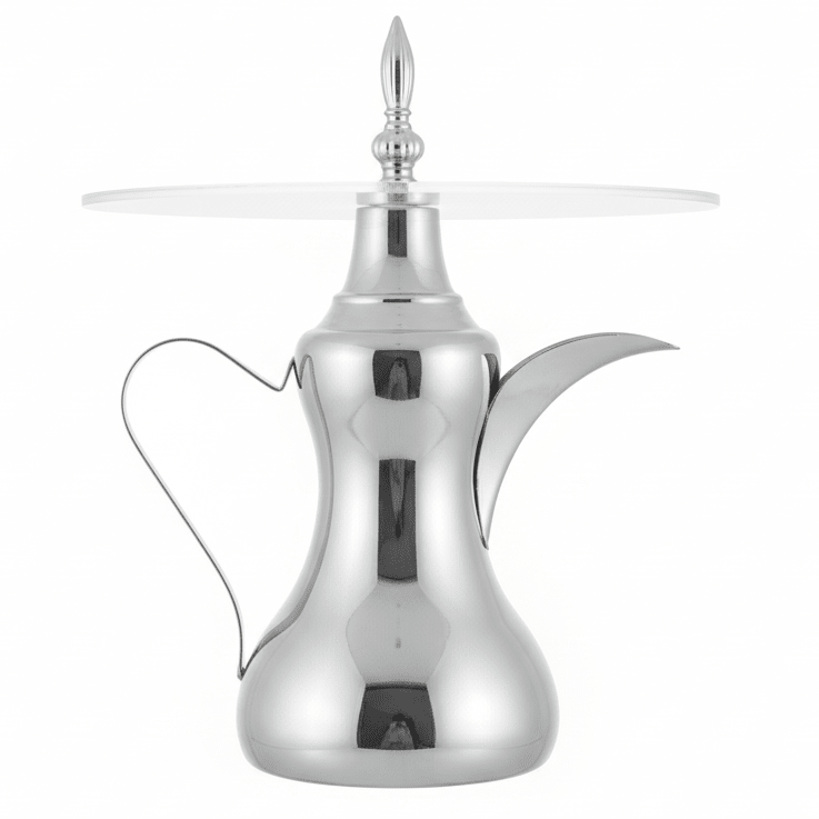 AKDC Round Cake Stand with Traditional Dallah Base – Premium Dessert Display Stand for Cakes & Pastries – 30x25 cm - Al Kabayel Discount CentreAKDC Round Cake Stand with Traditional Dallah Base – Premium Dessert Display Stand for Cakes & Pastries – 30x25 cmServing TraysAKDCAl Kabayel Discount Centre