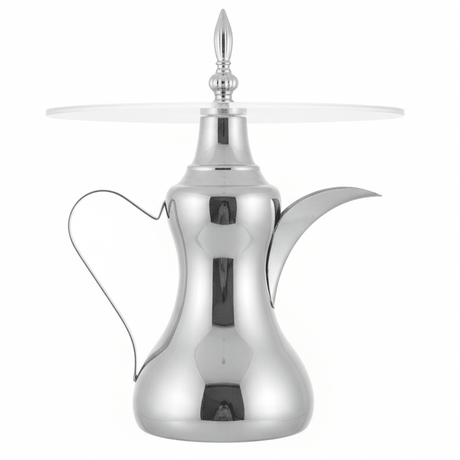 AKDC Round Cake Stand with Traditional Dallah Base – Premium Dessert Display Stand for Cakes & Pastries – 30x25 cm - Al Kabayel Discount CentreAKDC Round Cake Stand with Traditional Dallah Base – Premium Dessert Display Stand for Cakes & Pastries – 30x25 cmServing TraysAKDCAl Kabayel Discount Centre