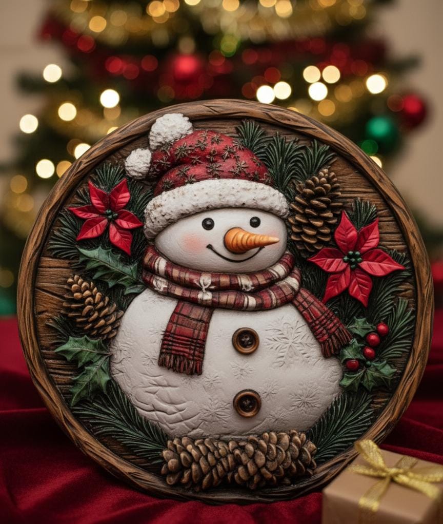 AKDC Round Ceramic Christmas Coaster 20 cm – Snowman Design Festive Drink Mat - Al Kabayel Discount CentreAKDC Round Ceramic Christmas Coaster 20 cm – Snowman Design Festive Drink MatHome Décor AccentsAKDCAl Kabayel Discount Centre
