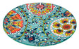 AKDC Round Ceramic Plate 22cm*2cm, Teal and Multicolour Floral Designs - Al Kabayel Discount CentreAKDC Round Ceramic Plate 22cm*2cm, Teal and Multicolour Floral DesignsPlatesAKDCAl Kabayel Discount Centre