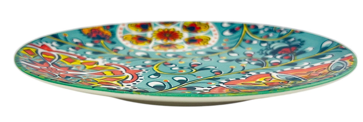 AKDC Round Ceramic Plate 22cm*2cm, Teal and Multicolour Floral Designs - Al Kabayel Discount CentreAKDC Round Ceramic Plate 22cm*2cm, Teal and Multicolour Floral DesignsPlatesAKDCAl Kabayel Discount Centre