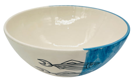 AKDC Round Ceramic Salad Bowl 30cm*14cm, Sardine Blue - Al Kabayel Discount CentreAKDC Round Ceramic Salad Bowl 30cm*14cm, Sardine BlueBowlsAKDCAl Kabayel Discount Centre
