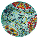 AKDC Round Ceramic Soup Bowl 12cm*6cm, Teal and Multicolour Floral Designs - Al Kabayel Discount CentreAKDC Round Ceramic Soup Bowl 12cm*6cm, Teal and Multicolour Floral DesignsBowlsAKDCAl Kabayel Discount Centre