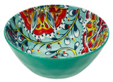 AKDC Round Ceramic Soup Bowl 12cm*6cm, Teal and Multicolour Floral Designs - Al Kabayel Discount CentreAKDC Round Ceramic Soup Bowl 12cm*6cm, Teal and Multicolour Floral DesignsBowlsAKDCAl Kabayel Discount Centre