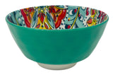 AKDC Round Ceramic Soup Bowl 12cm*6cm, Teal and Multicolour Floral Designs - Al Kabayel Discount CentreAKDC Round Ceramic Soup Bowl 12cm*6cm, Teal and Multicolour Floral DesignsBowlsAKDCAl Kabayel Discount Centre