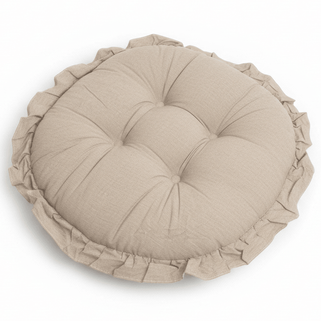 AKDC Round Cotton Linen Blend Beige Chair Cushion Soft Durable Seat Pad for Dining Chairs and Stools 35 cm - Al Kabayel Discount CentreAKDC Round Cotton Linen Blend Beige Chair Cushion Soft Durable Seat Pad for Dining Chairs and Stools 35 cmFloor Pillows & CushionsAKDCAl Kabayel Discount Centre