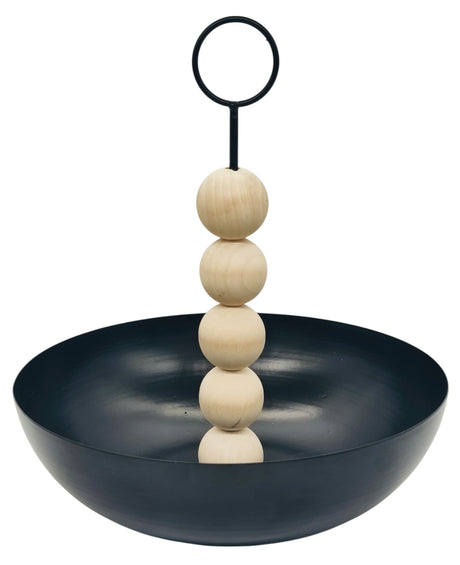 AKDC Round Fruit Bowl 24cm*28cm, Black/Beige - Al Kabayel Discount CentreAKDC Round Fruit Bowl 24cm*28cm, Black/BeigeBowlsAKDCAl Kabayel Discount Centre
