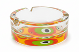 AKDC Round Glass Ashtray 10cm*4cm, Clear and Transparent