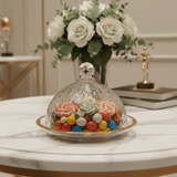 AKDC Round Glass Candy Plate with Lid Classic Covered Dessert Serving Dish 14 cm - Al Kabayel Discount CentreAKDC Round Glass Candy Plate with Lid Classic Covered Dessert Serving Dish 14 cmJars & Food SaversAKDCAl Kabayel Discount Centre