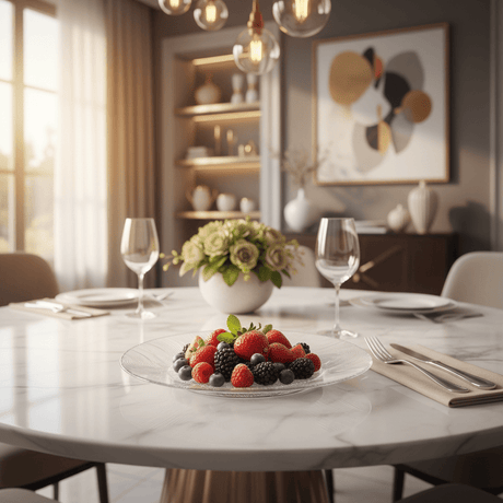AKDC Round Glass Dinner Plate – Elegant Plate for Main Course Serving & Dining Use 25 cm - Al Kabayel Discount CentreAKDC Round Glass Dinner Plate – Elegant Plate for Main Course Serving & Dining Use 25 cmserving traysAKDCAl Kabayel Discount Centre