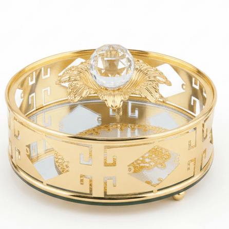 AKDC Round Gold Metal & Glass Candy Jar – Elegant Decorative Sweet Storage Container 15 cm - Al Kabayel Discount CentreAKDC Round Gold Metal & Glass Candy Jar – Elegant Decorative Sweet Storage Container 15 cmJars & Food SaversAKDCAl Kabayel Discount Centre