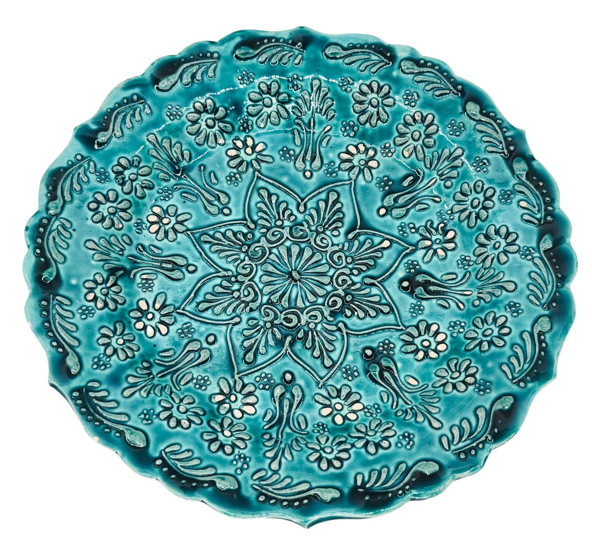 AKDC Round Handmade Plate 25cm, Multicolour Floral Design - Al Kabayel Discount CentreAKDC Round Handmade Plate 25cm, Multicolour Floral DesignPlatesAKDCAl Kabayel Discount Centre