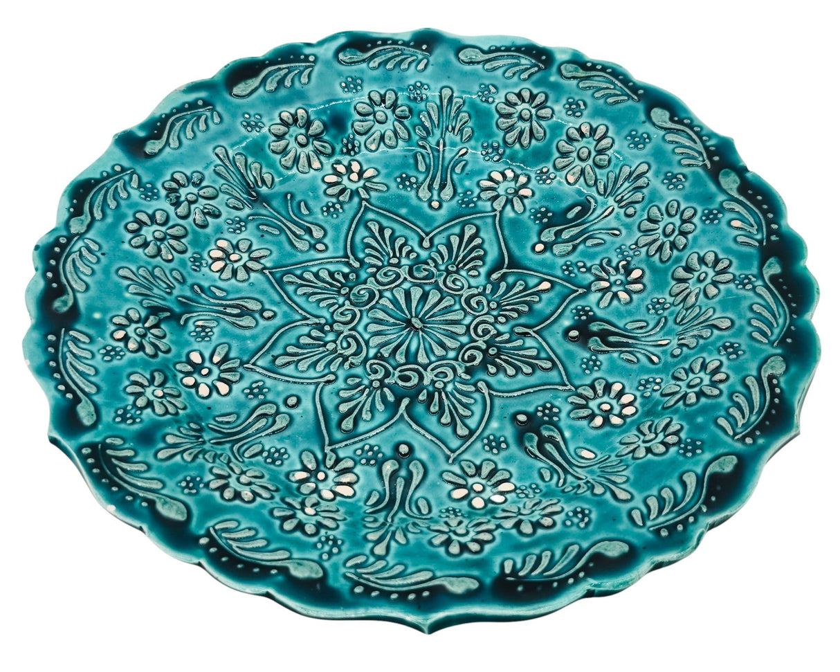 AKDC Round Handmade Plate 25cm, Multicolour Floral Design - Al Kabayel Discount CentreAKDC Round Handmade Plate 25cm, Multicolour Floral DesignPlatesAKDCAl Kabayel Discount Centre