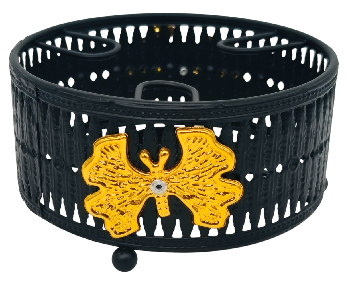 AKDC Round Metal Candle Burner 14cm*7cm, Black - Al Kabayel Discount CentreAKDC Round Metal Candle Burner 14cm*7cm, BlackHome Décor AccentsAKDCAl Kabayel Discount Centre