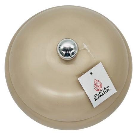 AKDC Round Metal Candy Bowl with Lid 13cm*12cm, Beige - Al Kabayel Discount CentreAKDC Round Metal Candy Bowl with Lid 13cm*12cm, BeigeBowlsAKDCAl Kabayel Discount Centre