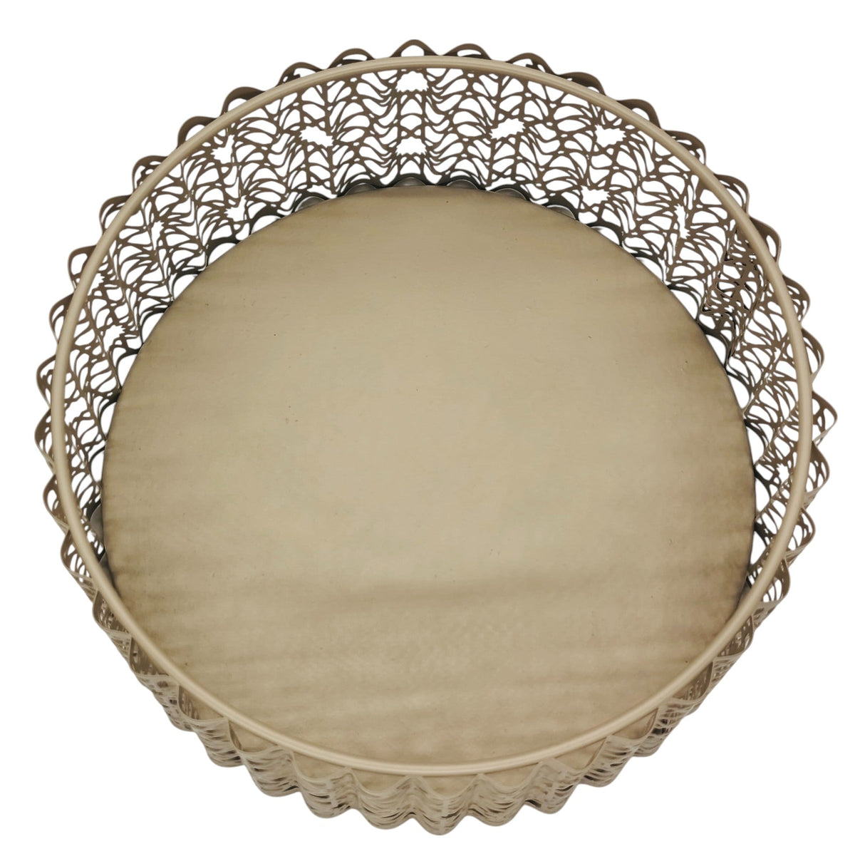 AKDC Round Metal Candy Tray 25cm*9cm, Beige - Al Kabayel Discount CentreAKDC Round Metal Candy Tray 25cm*9cm, BeigeServing TraysAKDCAl Kabayel Discount Centre
