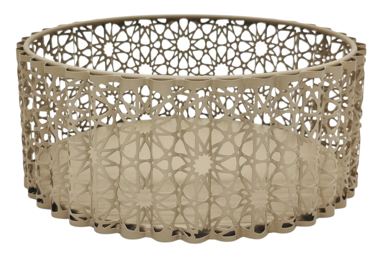 AKDC Round Metal Candy Tray 25cm*9cm, Beige - Al Kabayel Discount CentreAKDC Round Metal Candy Tray 25cm*9cm, BeigeServing TraysAKDCAl Kabayel Discount Centre