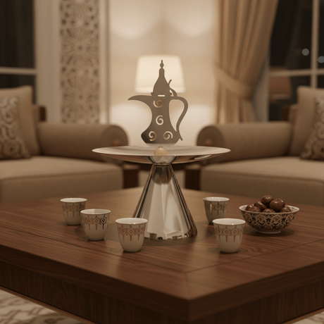 AKDC Round Metal Candy Tray with Arabic Design – Luxury Decorative Serving Tray for Traditional & Modern Tables – 30 cm - Al Kabayel Discount CentreAKDC Round Metal Candy Tray with Arabic Design – Luxury Decorative Serving Tray for Traditional & Modern Tables – 30 cmServing TraysAKDCAl Kabayel Discount Centre