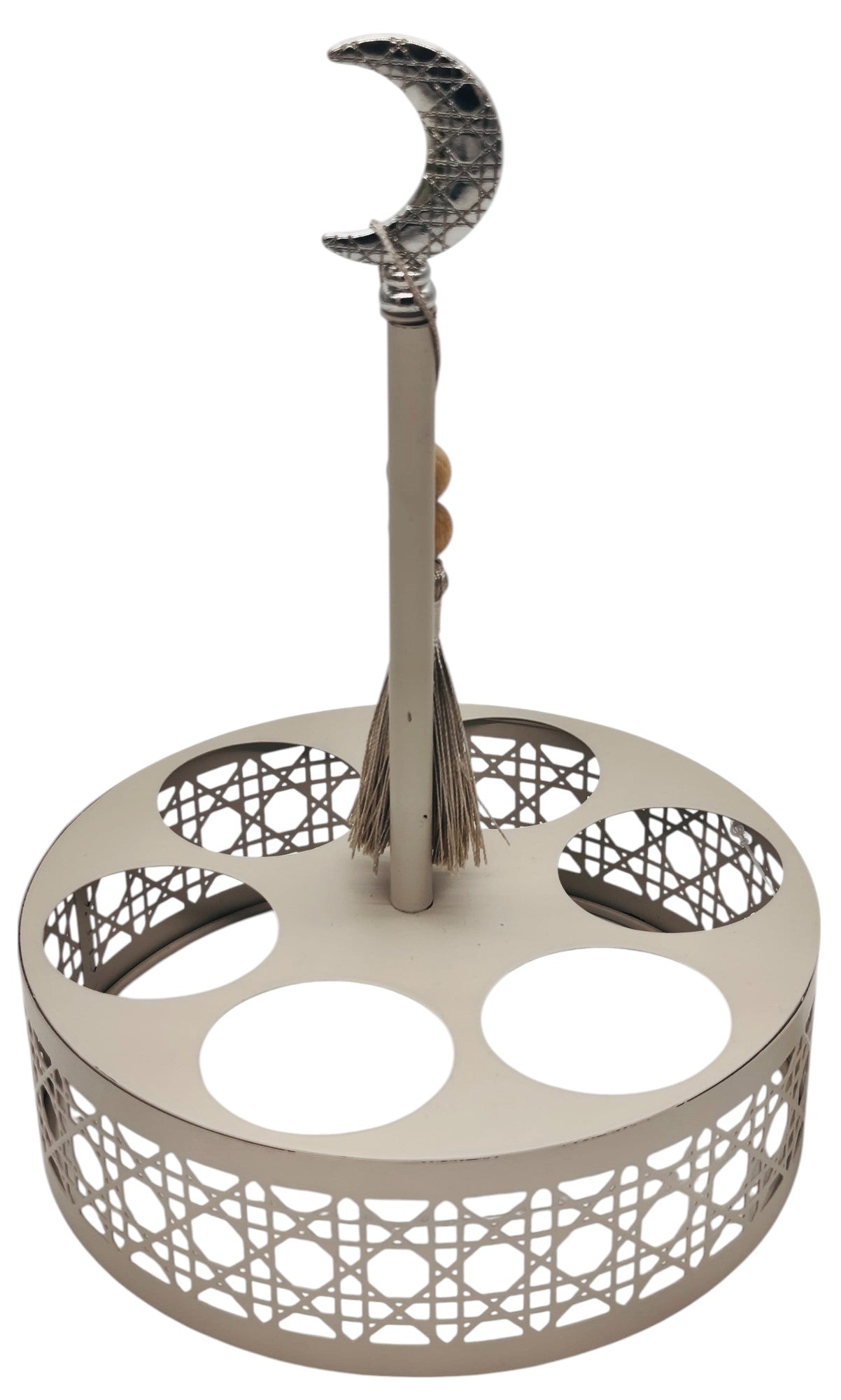 AKDC Round Metal Cup Holder(6 Cup Holding) 19cm, Beige - Al Kabayel Discount CentreAKDC Round Metal Cup Holder(6 Cup Holding) 19cm, BeigeOrganizers & AccessoriesAKDCAl Kabayel Discount Centre