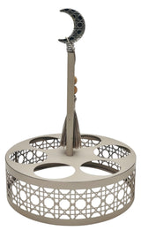 AKDC Round Metal Cup Holder(6 Cup Holding) 19cm, Beige - Al Kabayel Discount CentreAKDC Round Metal Cup Holder(6 Cup Holding) 19cm, BeigeOrganizers & AccessoriesAKDCAl Kabayel Discount Centre