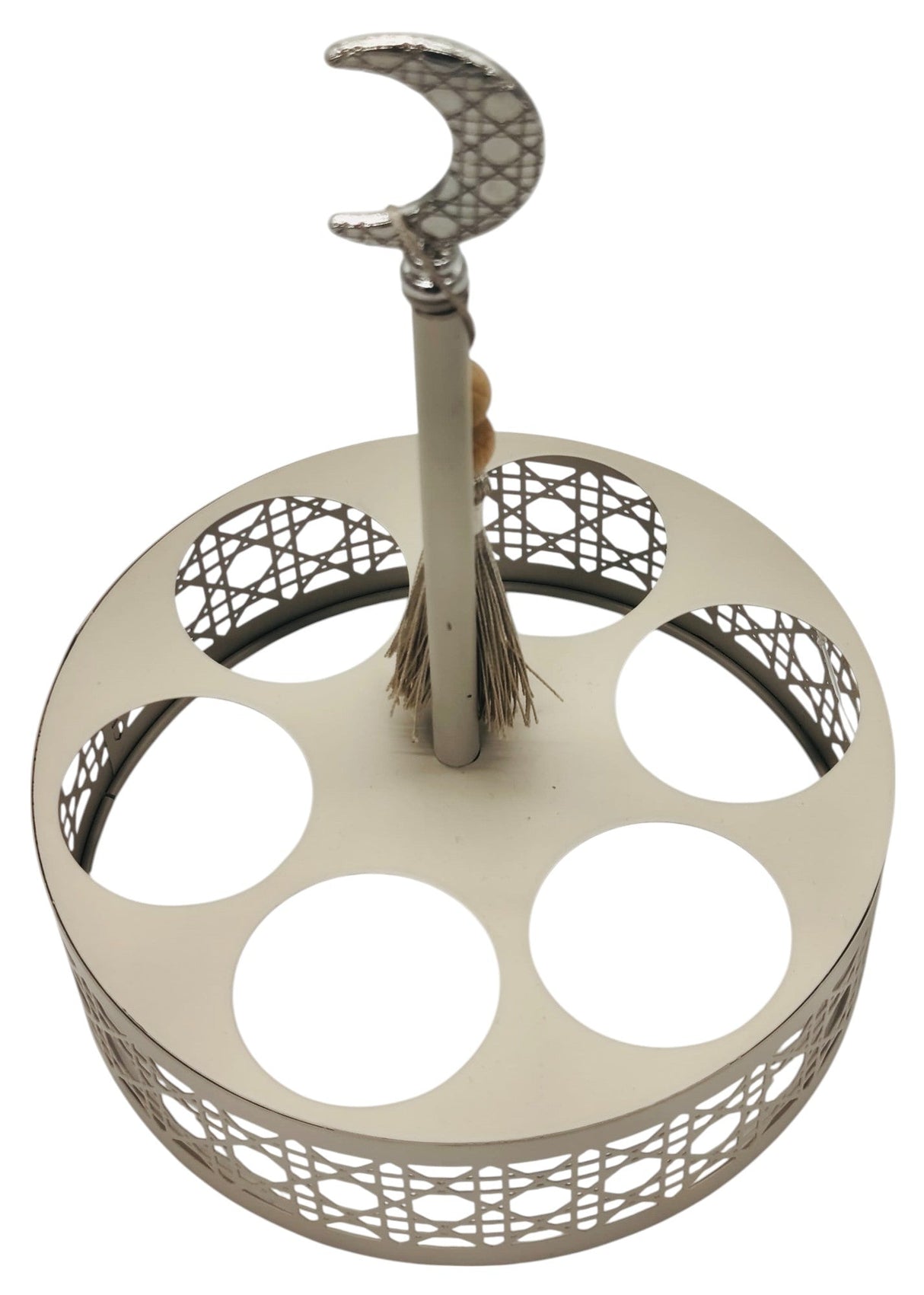 AKDC Round Metal Cup Holder(6 Cup Holding) 19cm, Beige - Al Kabayel Discount CentreAKDC Round Metal Cup Holder(6 Cup Holding) 19cm, BeigeOrganizers & AccessoriesAKDCAl Kabayel Discount Centre
