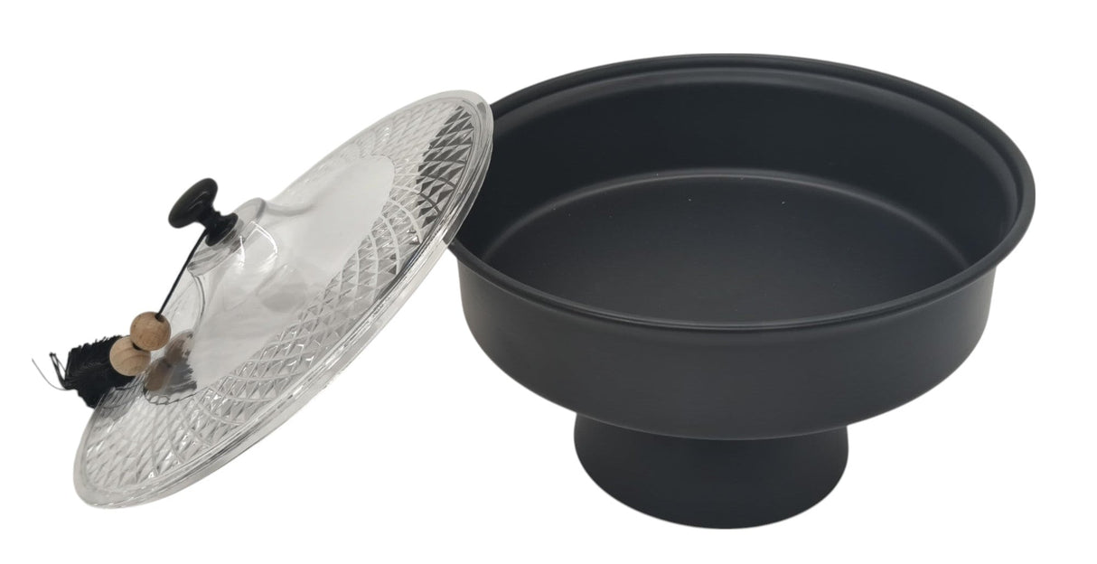 AKDC Round Metal Footed Candy Bowl with Transparent Lid 18cm*18cm, Black - Al Kabayel Discount CentreAKDC Round Metal Footed Candy Bowl with Transparent Lid 18cm*18cm, BlackBowlsAKDCAl Kabayel Discount Centre