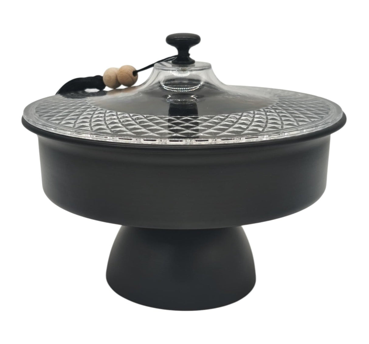 AKDC Round Metal Footed Candy Bowl with Transparent Lid 18cm*18cm, Black - Al Kabayel Discount CentreAKDC Round Metal Footed Candy Bowl with Transparent Lid 18cm*18cm, BlackBowlsAKDCAl Kabayel Discount Centre