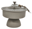 AKDC Round Metal Footed Candy Bowl with Transparent Lid 18cm*18cm, Ivory - Al Kabayel Discount CentreAKDC Round Metal Footed Candy Bowl with Transparent Lid 18cm*18cm, IvoryBowlsAKDCAl Kabayel Discount Centre